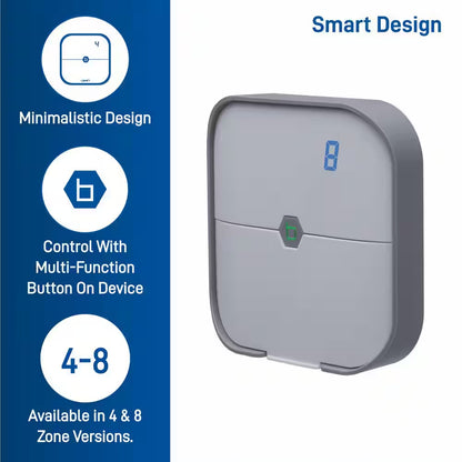 8 Zone Smart Indoor Sprinkler Controller Wifi Sprinkler Timer with Remote Control Efficient Watering Made Easy Grey