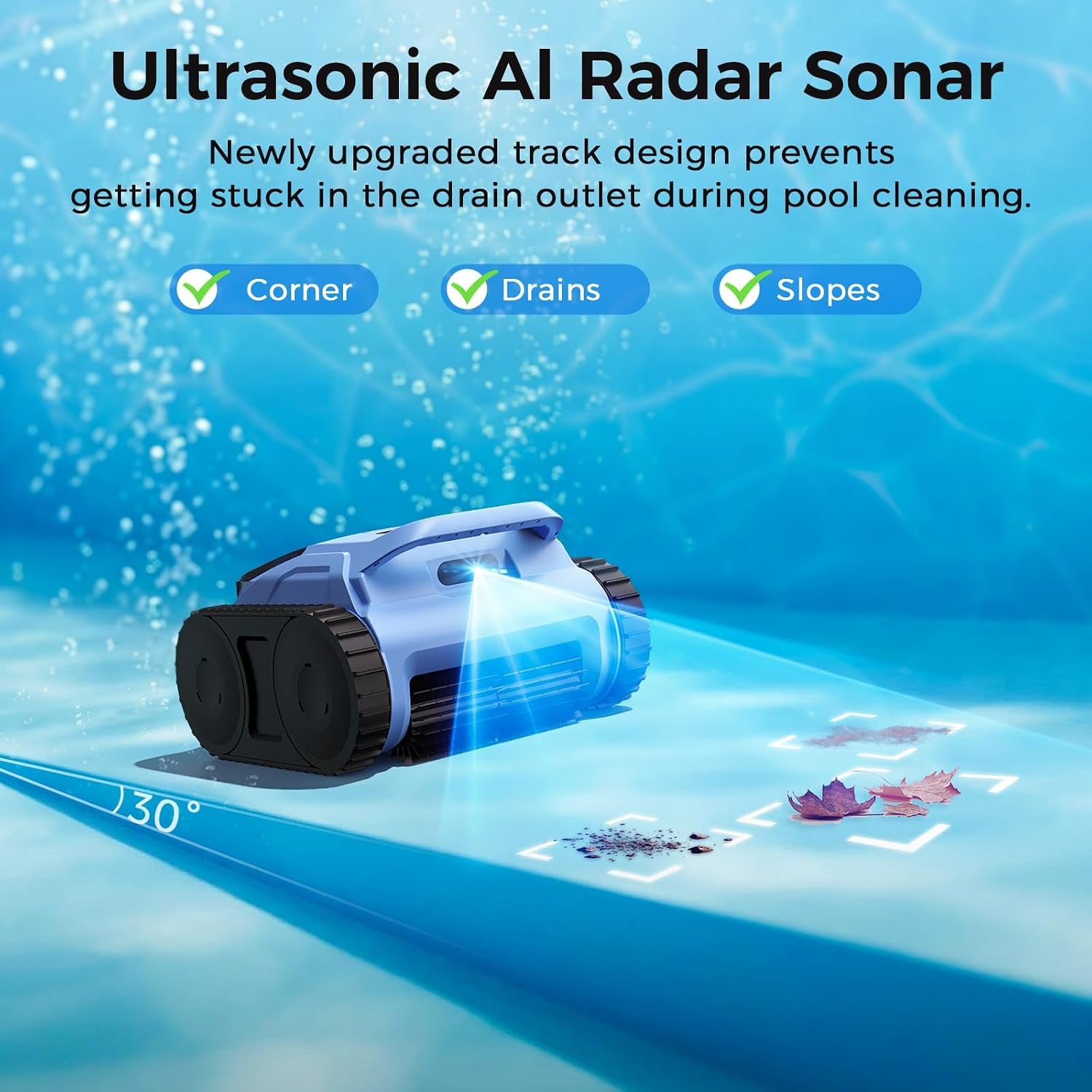 Cordless Robotic Pool Cleaner,Automatic Robotic Pool Vacuum for Inground Pools,Spa Pool Robot Cleaning up to 2150 Sq.Ft for Floor,Wall Climbing,Waterline,4800Gph Suction,180Min Battery Life
