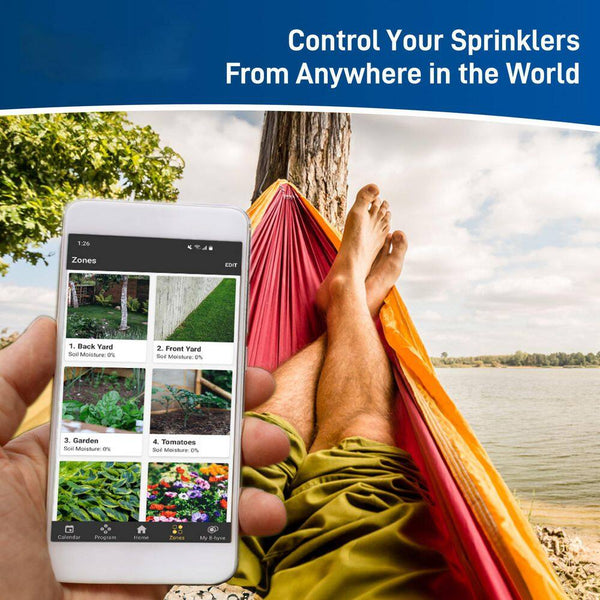 8 Zone Smart Indoor Sprinkler Controller Wifi Sprinkler Timer with Remote Control Efficient Watering Made Easy Grey