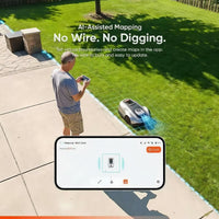 X5 AWD Wireless 8 In. Robot Lawn Mower for 0.5 Acre, No Boundary Wire, RTK plus Vision, AI Obstacle Avoidance