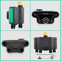 4-Outlet Sprinkler Faucet Timers with Brass Inlet, 4 Zone Programmable Water Timer, Automatic Digital Control